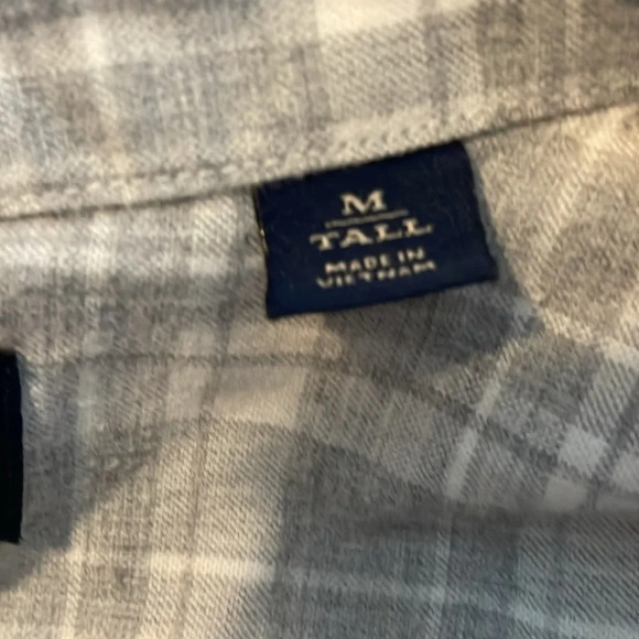 Rye men’s slim fit gray button down shirt size medium tall - Picture 7 of 9